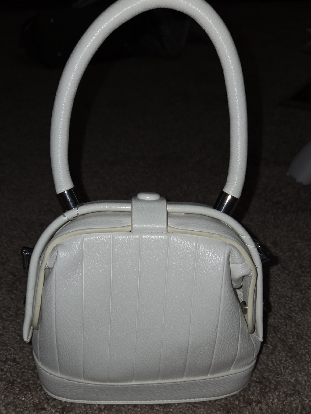 Moda Luxe White Mini Top-Handle Bag